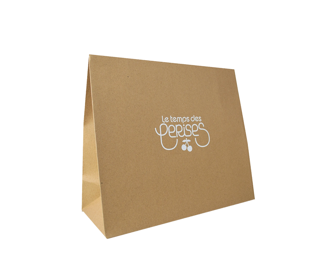 Voici une Pochette Cadeau Personnalisée pour Marque de Prêt-à-porter. Packaging sobre et élégant, cette pochette kraft est pratique et 100% écologique.