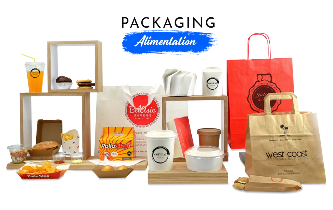 Packaging Paris assure la conception sur mesure de vos sacs, boîtes, serviettes et emballages personnalisés & aux couleurs de votre restaurant et patisserie.